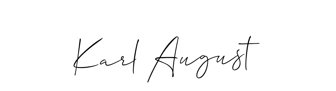 You should practise on your own different ways (Allison_Script) to write your name (Karl August) in signature. don't let someone else do it for you. Karl August signature style 2 images and pictures png
