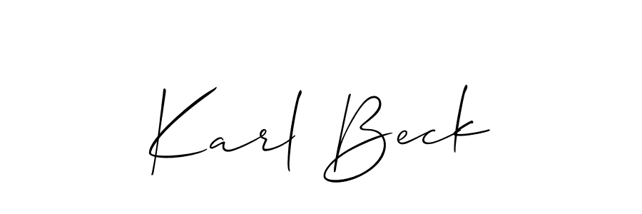 How to make Karl Beck name signature. Use Allison_Script style for creating short signs online. This is the latest handwritten sign. Karl Beck signature style 2 images and pictures png