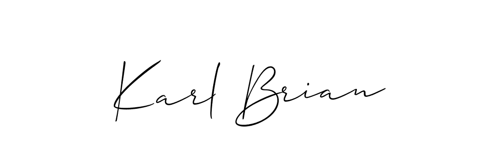 Create a beautiful signature design for name Karl Brian. With this signature (Allison_Script) fonts, you can make a handwritten signature for free. Karl Brian signature style 2 images and pictures png