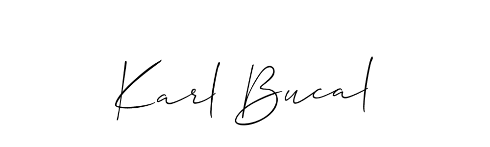 The best way (Allison_Script) to make a short signature is to pick only two or three words in your name. The name Karl Bucal include a total of six letters. For converting this name. Karl Bucal signature style 2 images and pictures png