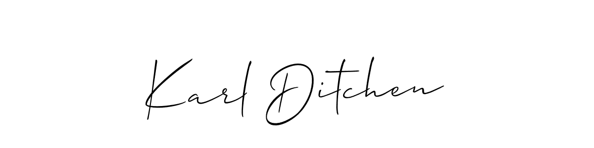 Design your own signature with our free online signature maker. With this signature software, you can create a handwritten (Allison_Script) signature for name Karl Ditchen. Karl Ditchen signature style 2 images and pictures png