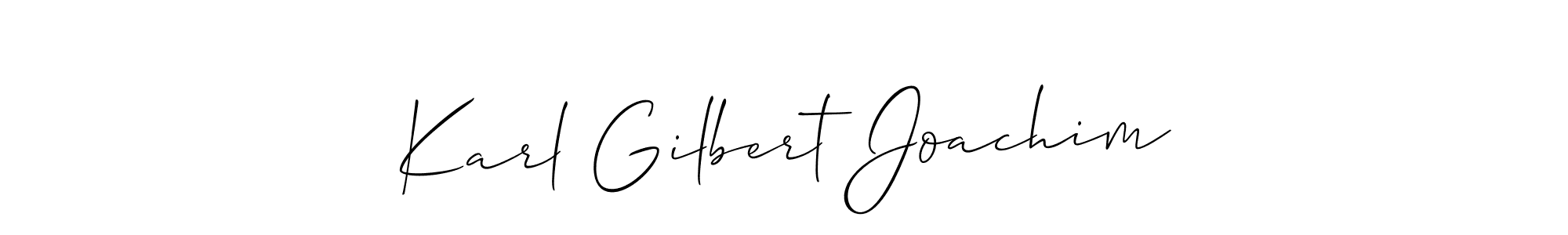 Also we have Karl Gilbert Joachim name is the best signature style. Create professional handwritten signature collection using Allison_Script autograph style. Karl Gilbert Joachim signature style 2 images and pictures png