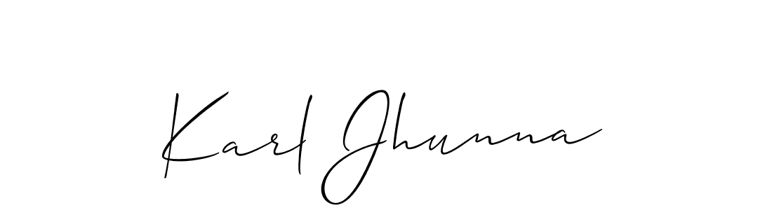 Similarly Allison_Script is the best handwritten signature design. Signature creator online .You can use it as an online autograph creator for name Karl Jhunna. Karl Jhunna signature style 2 images and pictures png