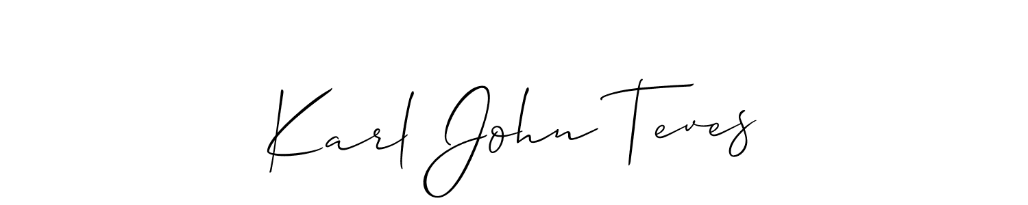 Also we have Karl John Teves name is the best signature style. Create professional handwritten signature collection using Allison_Script autograph style. Karl John Teves signature style 2 images and pictures png