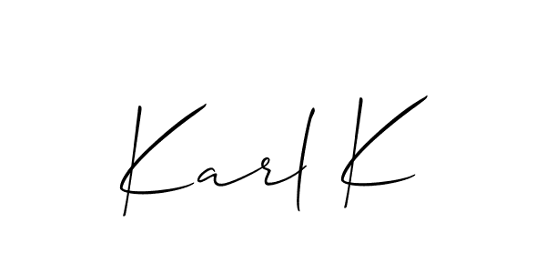 Best and Professional Signature Style for Karl K. Allison_Script Best Signature Style Collection. Karl K signature style 2 images and pictures png
