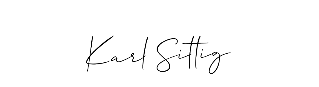 Design your own signature with our free online signature maker. With this signature software, you can create a handwritten (Allison_Script) signature for name Karl Sittig. Karl Sittig signature style 2 images and pictures png