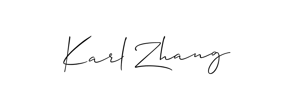 Allison_Script is a professional signature style that is perfect for those who want to add a touch of class to their signature. It is also a great choice for those who want to make their signature more unique. Get Karl Zhang name to fancy signature for free. Karl Zhang signature style 2 images and pictures png