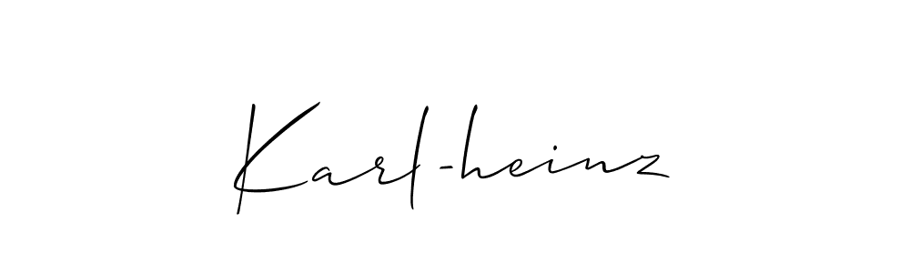 You should practise on your own different ways (Allison_Script) to write your name (Karl-heinz) in signature. don't let someone else do it for you. Karl-heinz signature style 2 images and pictures png