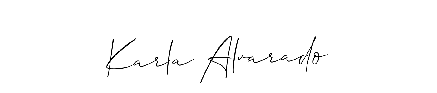 Karla Alvarado stylish signature style. Best Handwritten Sign (Allison_Script) for my name. Handwritten Signature Collection Ideas for my name Karla Alvarado. Karla Alvarado signature style 2 images and pictures png