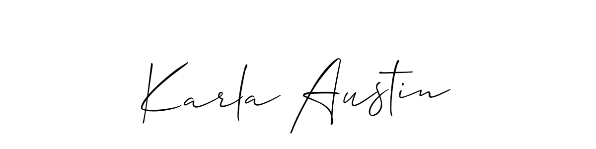 Allison_Script is a professional signature style that is perfect for those who want to add a touch of class to their signature. It is also a great choice for those who want to make their signature more unique. Get Karla Austin name to fancy signature for free. Karla Austin signature style 2 images and pictures png