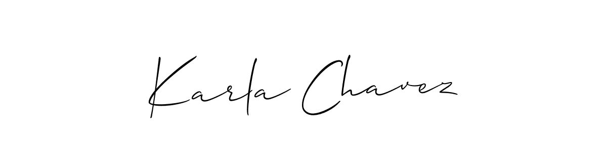 Make a beautiful signature design for name Karla Chavez. With this signature (Allison_Script) style, you can create a handwritten signature for free. Karla Chavez signature style 2 images and pictures png