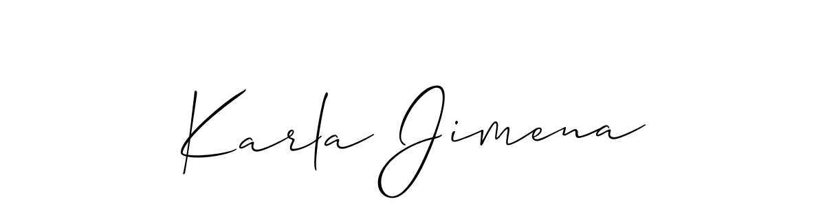 Best and Professional Signature Style for Karla Jimena. Allison_Script Best Signature Style Collection. Karla Jimena signature style 2 images and pictures png