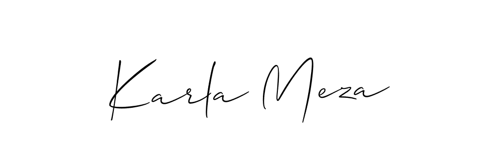 See photos of Karla Meza official signature by Spectra . Check more albums & portfolios. Read reviews & check more about Allison_Script font. Karla Meza signature style 2 images and pictures png