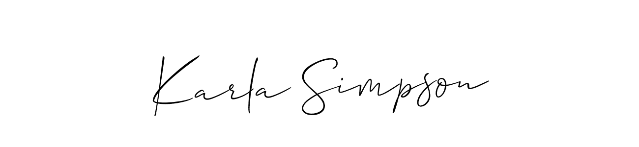 Make a beautiful signature design for name Karla Simpson. Use this online signature maker to create a handwritten signature for free. Karla Simpson signature style 2 images and pictures png
