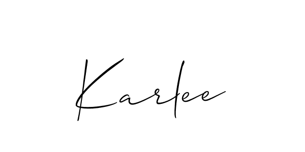 Also we have Karlee name is the best signature style. Create professional handwritten signature collection using Allison_Script autograph style. Karlee signature style 2 images and pictures png