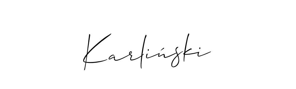 Here are the top 10 professional signature styles for the name Karliński. These are the best autograph styles you can use for your name. Karliński signature style 2 images and pictures png