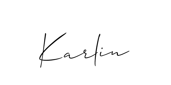 How to make Karlin name signature. Use Allison_Script style for creating short signs online. This is the latest handwritten sign. Karlin signature style 2 images and pictures png