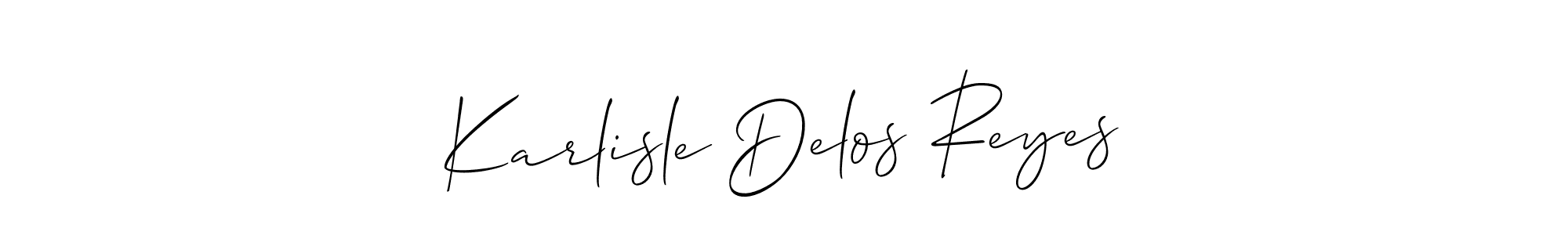 Make a beautiful signature design for name Karlisle Delos Reyes. With this signature (Allison_Script) style, you can create a handwritten signature for free. Karlisle Delos Reyes signature style 2 images and pictures png