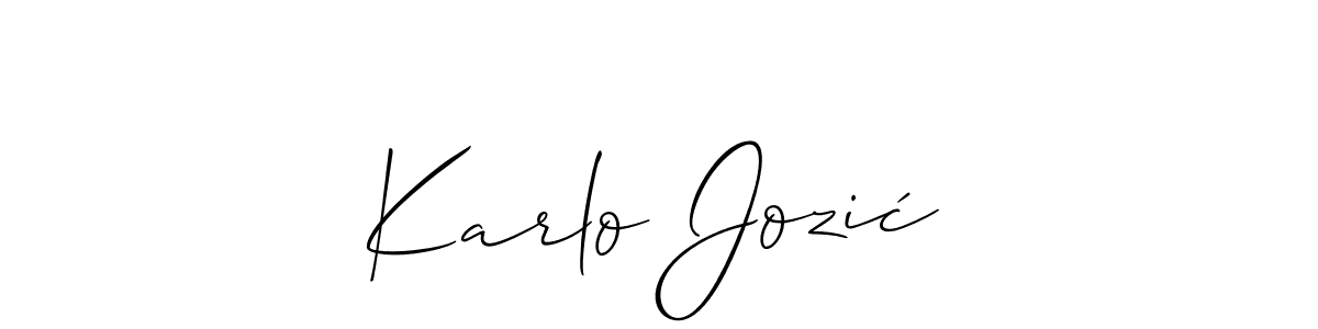 Best and Professional Signature Style for Karlo Jozić. Allison_Script Best Signature Style Collection. Karlo Jozić signature style 2 images and pictures png