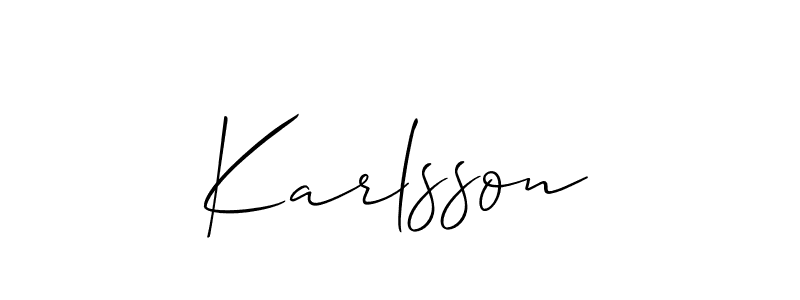 Once you've used our free online signature maker to create your best signature Allison_Script style, it's time to enjoy all of the benefits that Karlsson name signing documents. Karlsson signature style 2 images and pictures png