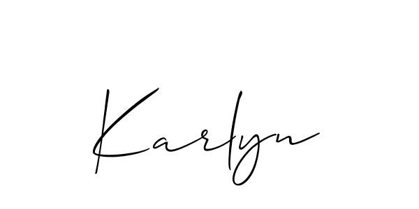 You should practise on your own different ways (Allison_Script) to write your name (Karlyn) in signature. don't let someone else do it for you. Karlyn signature style 2 images and pictures png