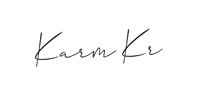 Make a beautiful signature design for name Karm Kr. Use this online signature maker to create a handwritten signature for free. Karm Kr signature style 2 images and pictures png