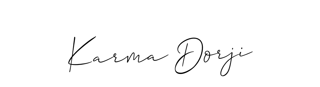 Similarly Allison_Script is the best handwritten signature design. Signature creator online .You can use it as an online autograph creator for name Karma Dorji. Karma Dorji signature style 2 images and pictures png