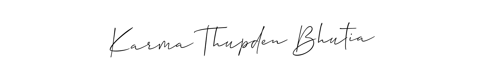 See photos of Karma Thupden Bhutia official signature by Spectra . Check more albums & portfolios. Read reviews & check more about Allison_Script font. Karma Thupden Bhutia signature style 2 images and pictures png
