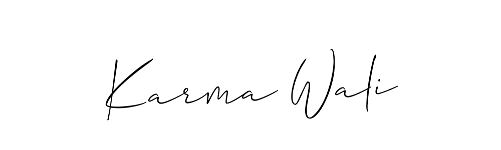 You should practise on your own different ways (Allison_Script) to write your name (Karma Wali) in signature. don't let someone else do it for you. Karma Wali signature style 2 images and pictures png