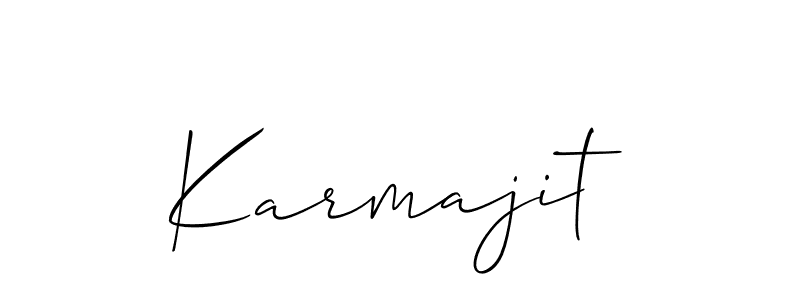 How to Draw Karmajit signature style? Allison_Script is a latest design signature styles for name Karmajit. Karmajit signature style 2 images and pictures png