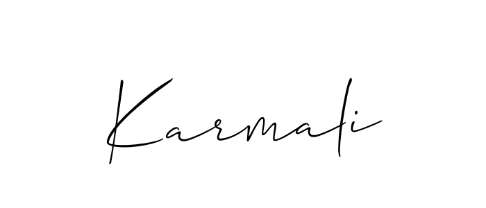 Once you've used our free online signature maker to create your best signature Allison_Script style, it's time to enjoy all of the benefits that Karmali name signing documents. Karmali signature style 2 images and pictures png