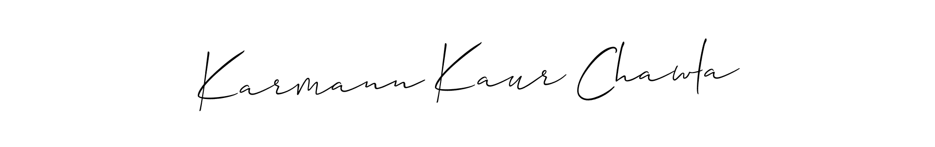 Karmann Kaur Chawla stylish signature style. Best Handwritten Sign (Allison_Script) for my name. Handwritten Signature Collection Ideas for my name Karmann Kaur Chawla. Karmann Kaur Chawla signature style 2 images and pictures png