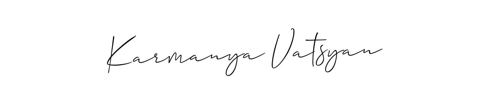 Here are the top 10 professional signature styles for the name Karmanya Vatsyan. These are the best autograph styles you can use for your name. Karmanya Vatsyan signature style 2 images and pictures png