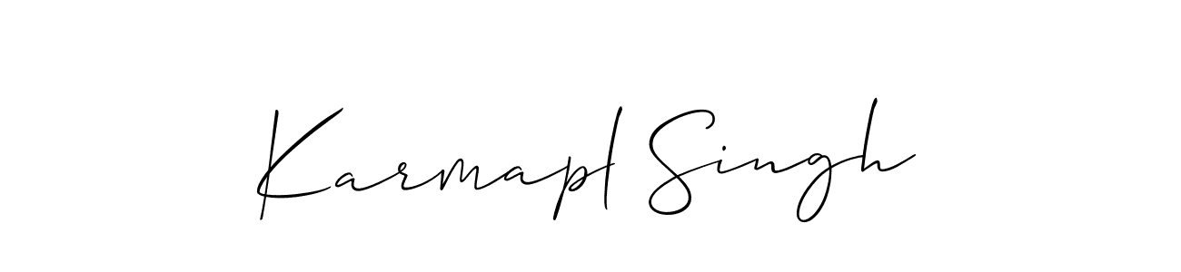 Create a beautiful signature design for name Karmapl Singh. With this signature (Allison_Script) fonts, you can make a handwritten signature for free. Karmapl Singh signature style 2 images and pictures png