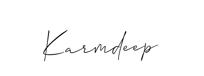 How to Draw Karmdeep signature style? Allison_Script is a latest design signature styles for name Karmdeep. Karmdeep signature style 2 images and pictures png