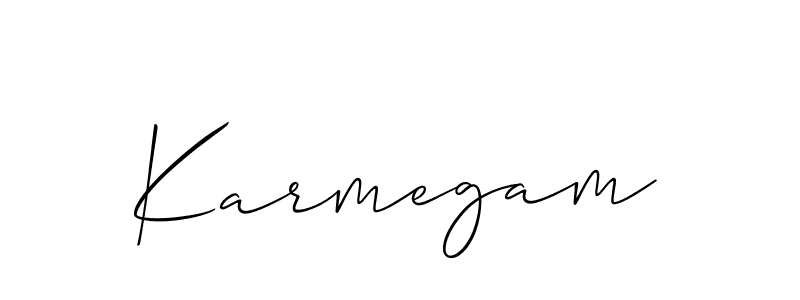 Also we have Karmegam name is the best signature style. Create professional handwritten signature collection using Allison_Script autograph style. Karmegam signature style 2 images and pictures png