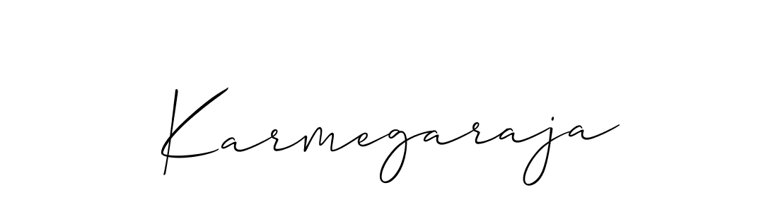 How to make Karmegaraja signature? Allison_Script is a professional autograph style. Create handwritten signature for Karmegaraja name. Karmegaraja signature style 2 images and pictures png