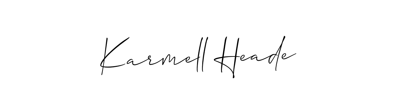 You can use this online signature creator to create a handwritten signature for the name Karmell Heade. This is the best online autograph maker. Karmell Heade signature style 2 images and pictures png