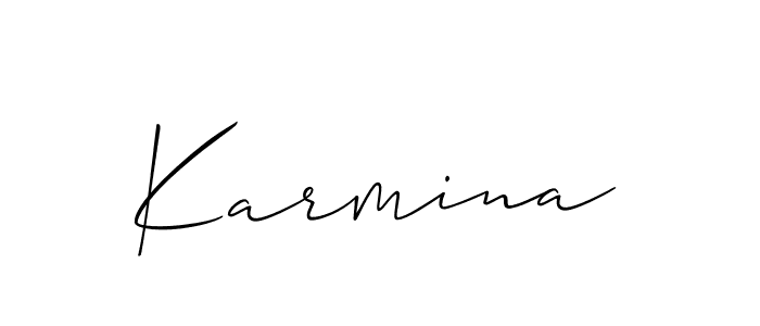 Make a short Karmina signature style. Manage your documents anywhere anytime using Allison_Script. Create and add eSignatures, submit forms, share and send files easily. Karmina signature style 2 images and pictures png