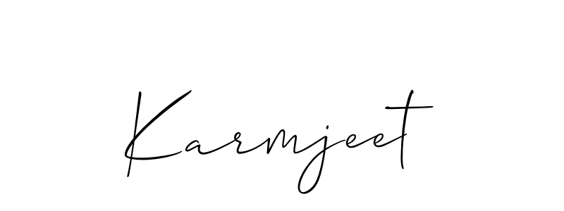 Also You can easily find your signature by using the search form. We will create Karmjeet name handwritten signature images for you free of cost using Allison_Script sign style. Karmjeet signature style 2 images and pictures png