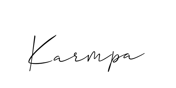 Design your own signature with our free online signature maker. With this signature software, you can create a handwritten (Allison_Script) signature for name Karmpa. Karmpa signature style 2 images and pictures png