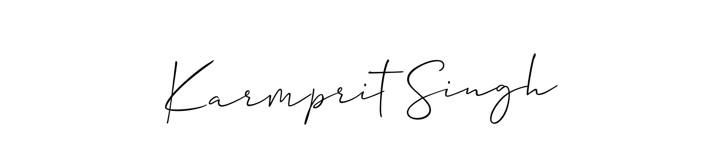 Allison_Script is a professional signature style that is perfect for those who want to add a touch of class to their signature. It is also a great choice for those who want to make their signature more unique. Get Karmprit Singh name to fancy signature for free. Karmprit Singh signature style 2 images and pictures png