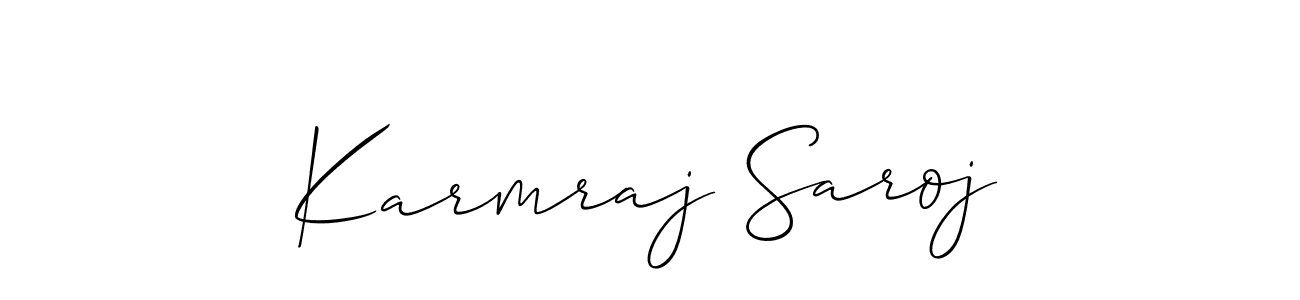 Design your own signature with our free online signature maker. With this signature software, you can create a handwritten (Allison_Script) signature for name Karmraj Saroj. Karmraj Saroj signature style 2 images and pictures png