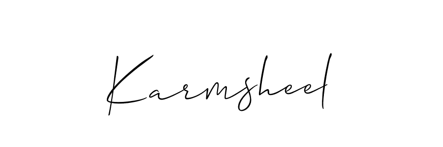 Similarly Allison_Script is the best handwritten signature design. Signature creator online .You can use it as an online autograph creator for name Karmsheel. Karmsheel signature style 2 images and pictures png