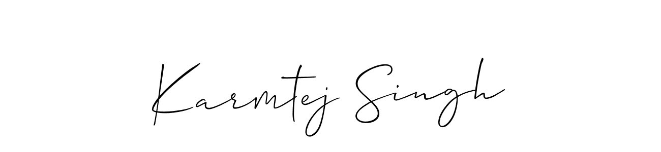 Use a signature maker to create a handwritten signature online. With this signature software, you can design (Allison_Script) your own signature for name Karmtej Singh. Karmtej Singh signature style 2 images and pictures png