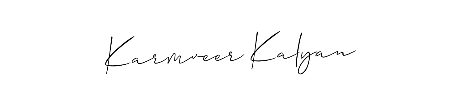 Karmveer Kalyan stylish signature style. Best Handwritten Sign (Allison_Script) for my name. Handwritten Signature Collection Ideas for my name Karmveer Kalyan. Karmveer Kalyan signature style 2 images and pictures png