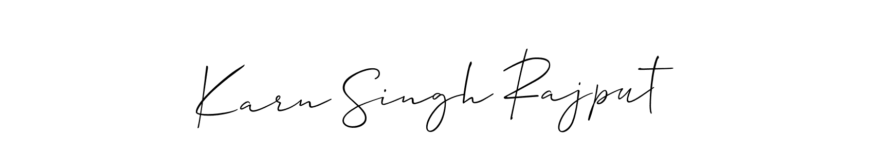 Also we have Karn Singh Rajput name is the best signature style. Create professional handwritten signature collection using Allison_Script autograph style. Karn Singh Rajput signature style 2 images and pictures png