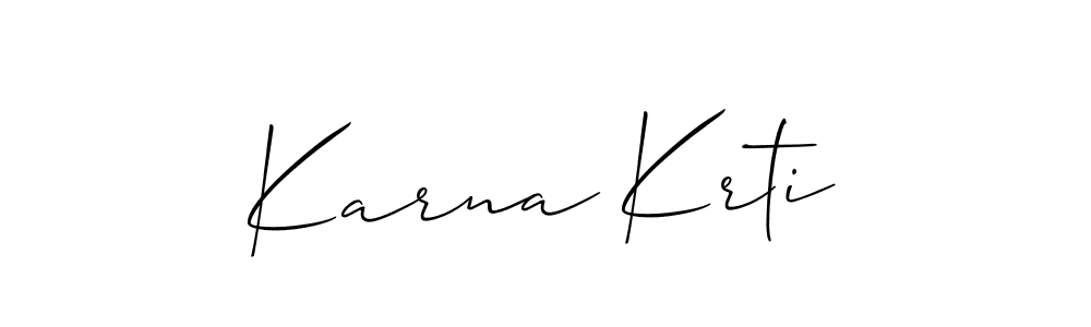 See photos of Karna Krti official signature by Spectra . Check more albums & portfolios. Read reviews & check more about Allison_Script font. Karna Krti signature style 2 images and pictures png