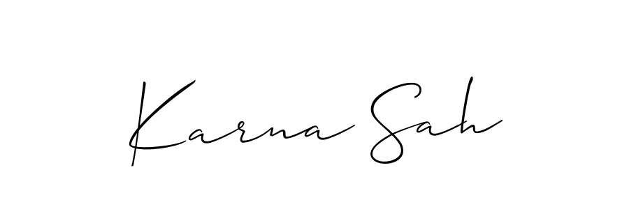 Make a beautiful signature design for name Karna Sah. Use this online signature maker to create a handwritten signature for free. Karna Sah signature style 2 images and pictures png
