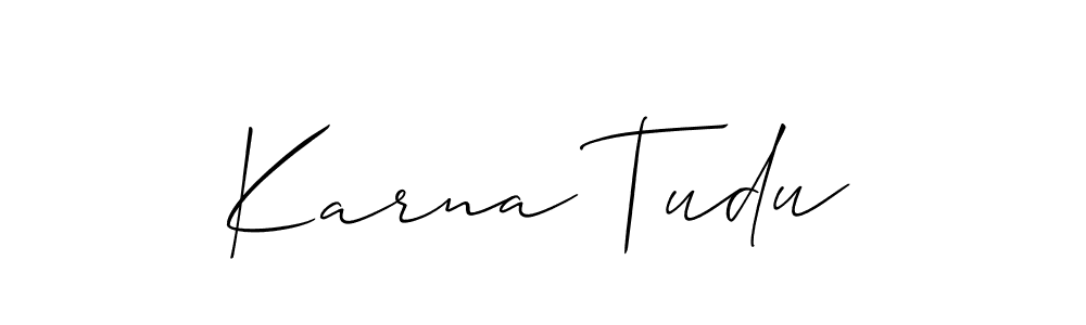 Once you've used our free online signature maker to create your best signature Allison_Script style, it's time to enjoy all of the benefits that Karna Tudu name signing documents. Karna Tudu signature style 2 images and pictures png